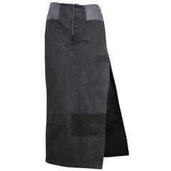 Margiela Artisinal Black Denim Skirt 