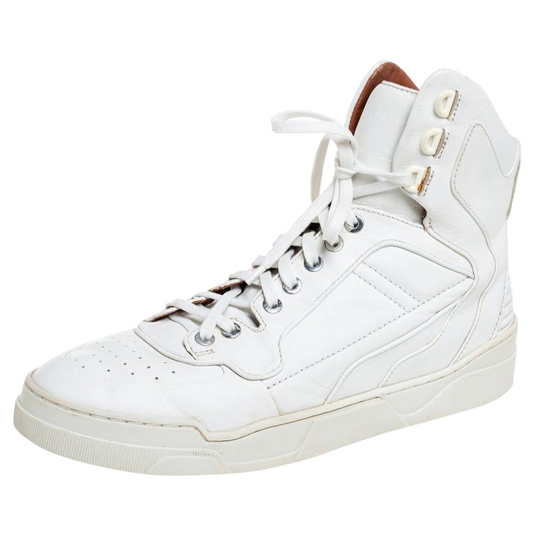 Givenchy White Leather High Top Sneakers Size 39 at 1stDibs