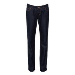 Gucci Jeans a gamba tesa in denim blu navy S