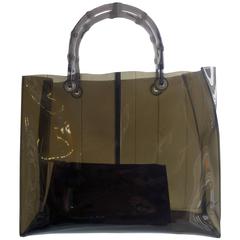 Gucci Plastic Collectible Tote Bag with Leather Pouch