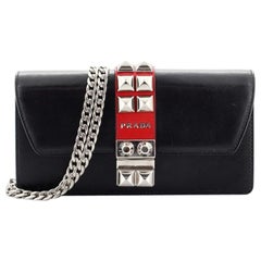 Prada Elektra Wallet on Chain Studded Leather