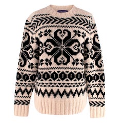 Ralph Lauren Purple Label Black & Cream Fairisle Knitted Sweater