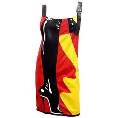 Bottega veneta pop art " KINKY BOOTS" mini leather dress 2