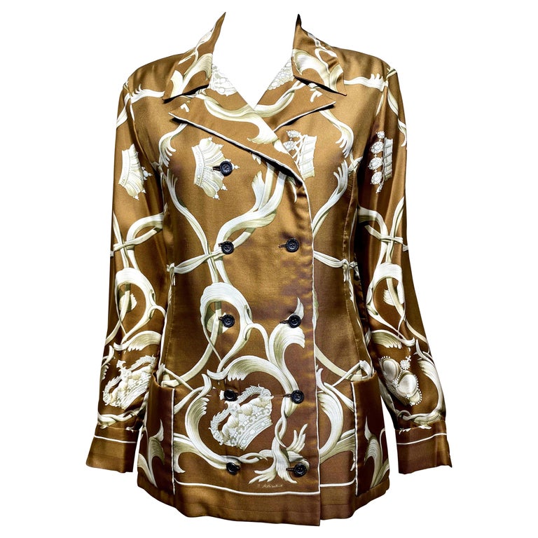 1970s Hermes Silk And Velvet Jacket