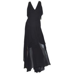 Chanel 2006 A Silk Tiered Ruffle Maxi Gown