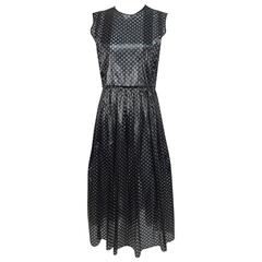 Jonathan Saunders shimmery black dot pattern sleeveless dress 9