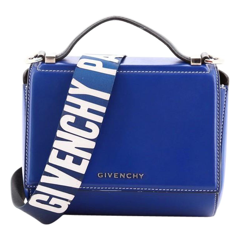 Implications Fifth Made a contract Givenchy Logo Strap Pandora Box Bag Leather Mini at 1stDibs