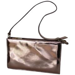 L.K.Bennett rose gold metallic leather posy bag 4