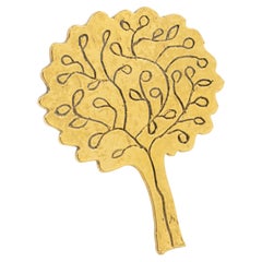 Isabel Canovas Gilt Bronze Tree of Life Pin brooch