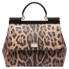 Dolce & Gabbana iconic handbag
from the Sicily line in leopard textured
leather