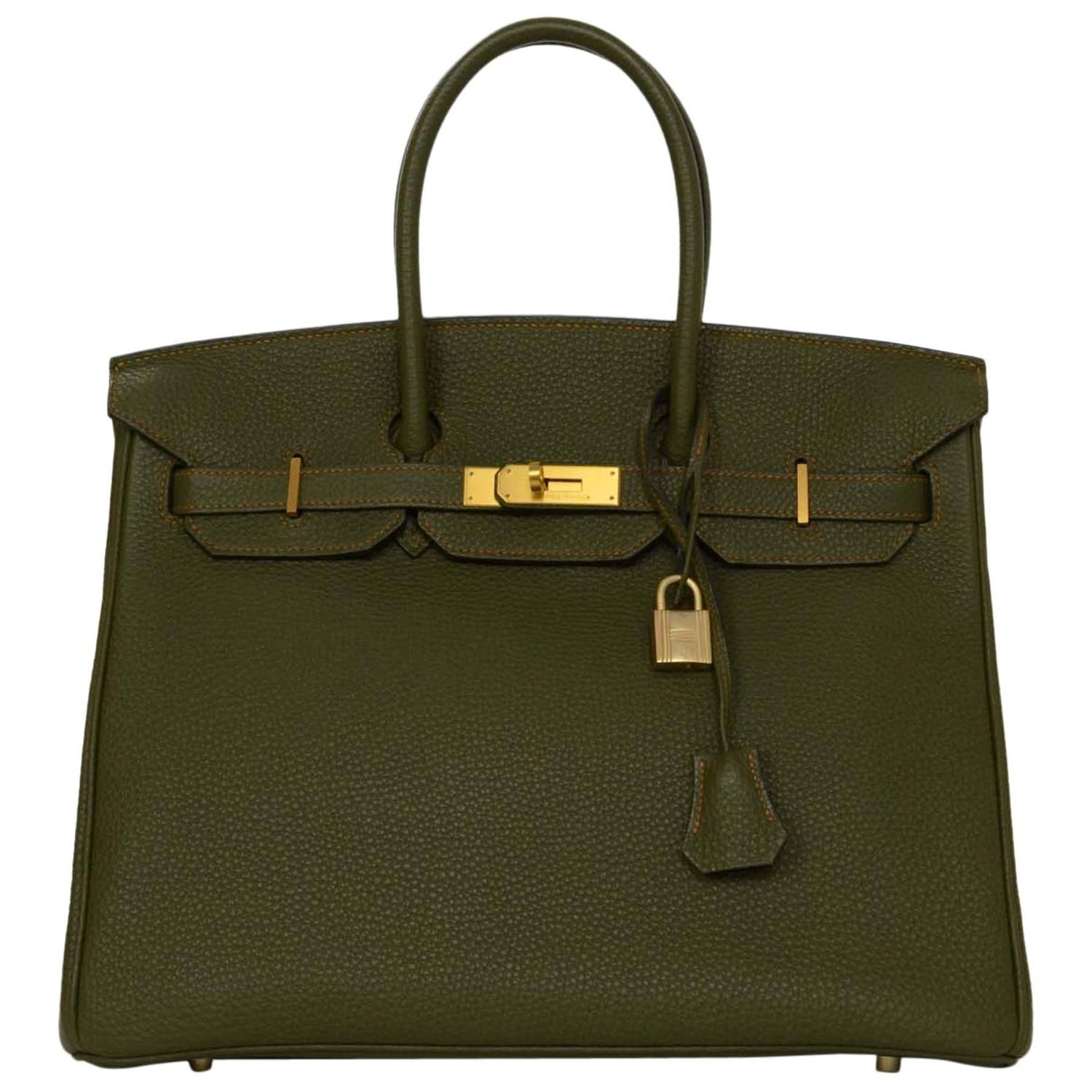 Hermes Olive Green Togo Leather Special Order 35cm Birkin Bag Ghw At Hermes Olive Green Togo Leather Special Order 35cm Birkin Bag Ghw At 1stdibs