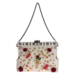 Dolce & Gabbana beige leather handbag VANDA shoulder clutch