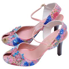 Fendi Embellished Beaded Shoes 39.5 1