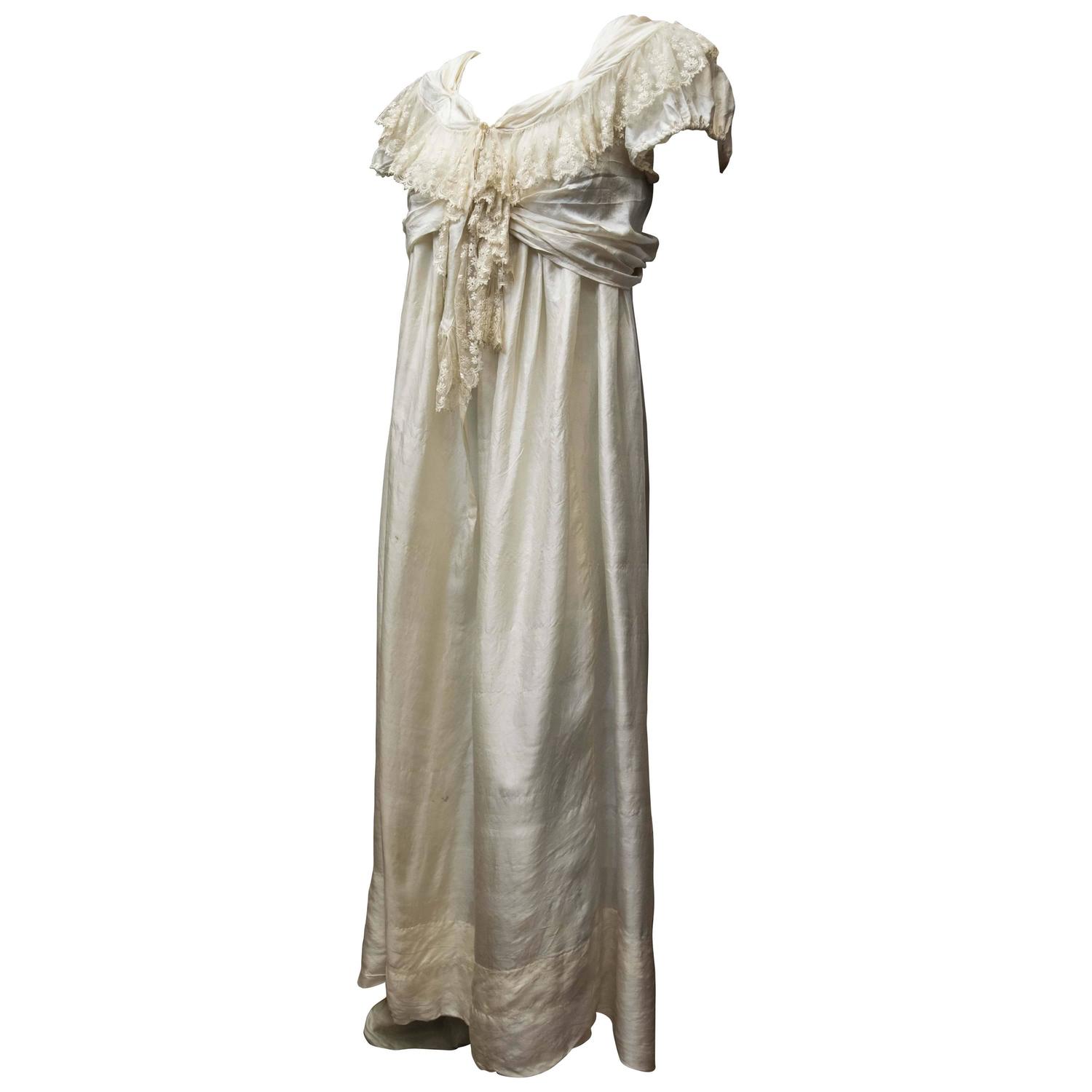 Edwardian Silk Nightgown For Sale at 1stdibs