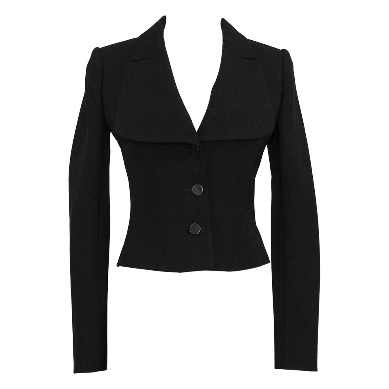 2000s Alaia Black Cropped Blazer 