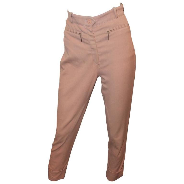 Hermes Vintage Mauve Riding Pants with 