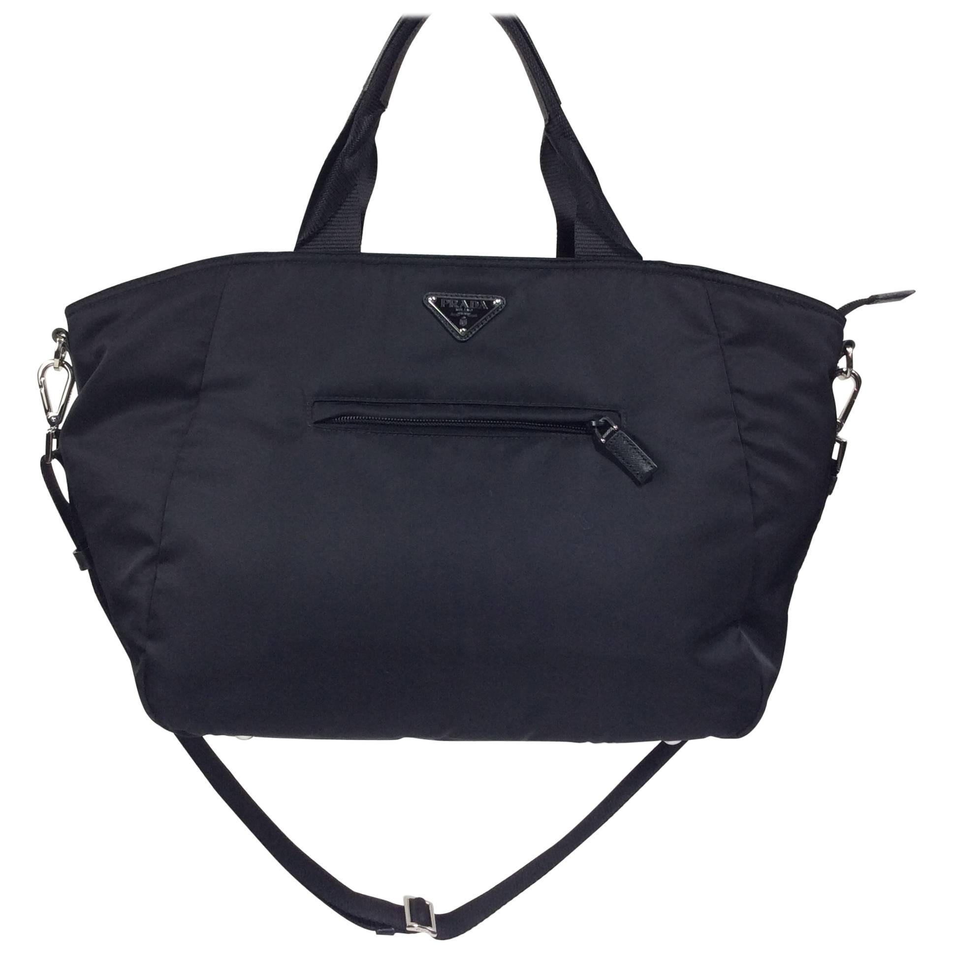 HOLIDAY FLASH SALE! 20% Off! Prada Black Microfiber Tote with Shoulder Strap