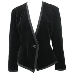 Yves Saint Laurent Rive Gauche Black Velvet Evening Jacket 8