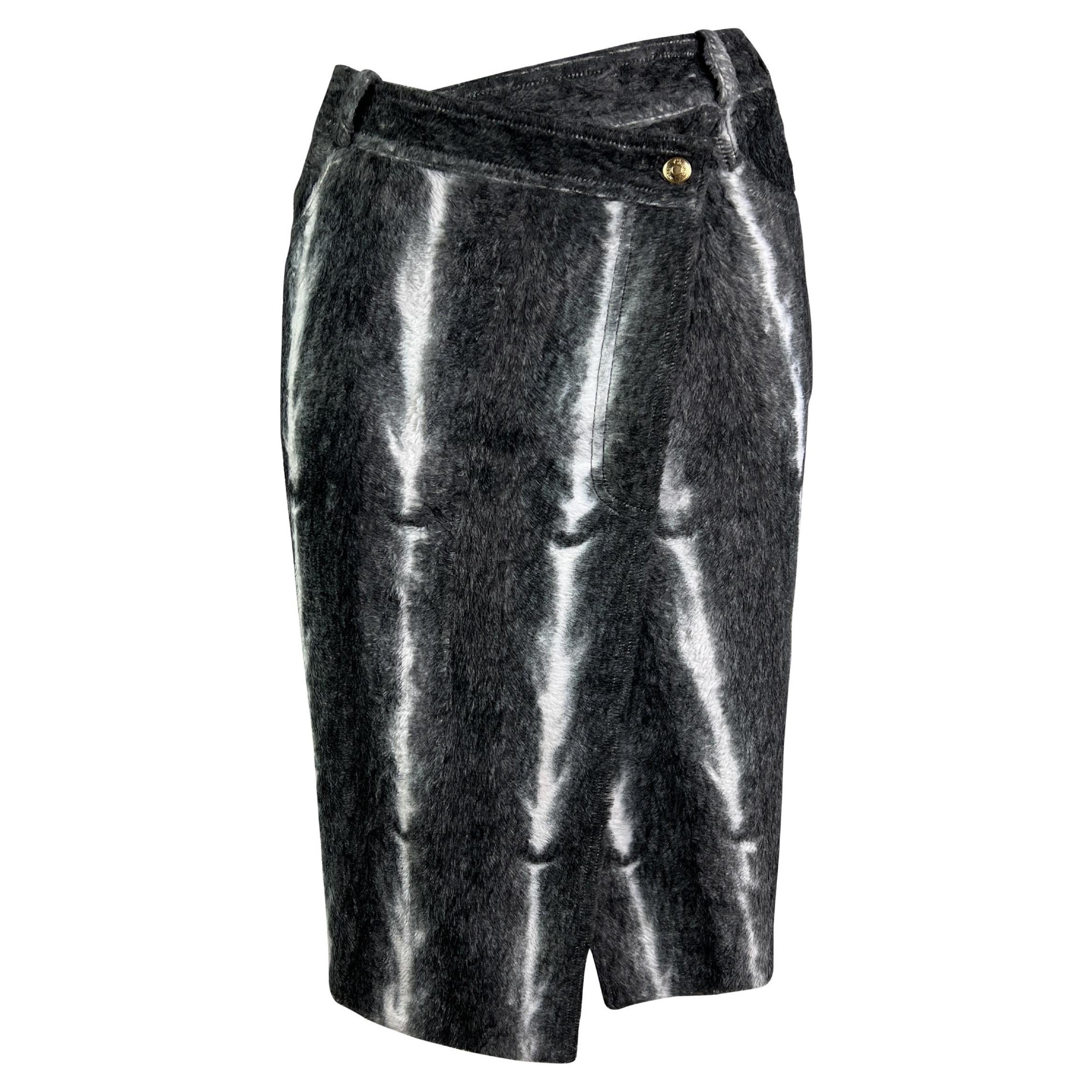 Dior by John Galliano Fall 2000 RTW Faux Fur Skirt