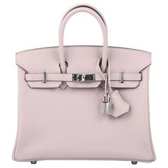 Hermes Birkin 25 cm Glycine Togo Leather With Silver HDW 