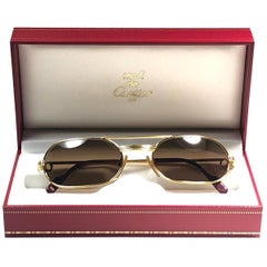 Vintage Cartier Must Vendome Medium 55mm France Sunglasses 