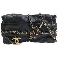 Chanel RARE Bombay Baluchon Black Calfskin Gold HW Chain Clutch Shoulder Bag