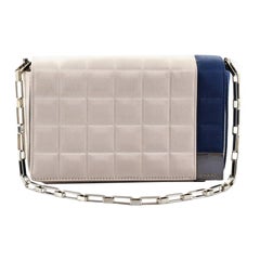 Chanel Chocolate Bar Chain Clutch Quilted Satin Mini