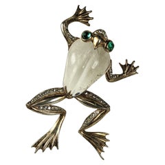 Vintage Trifari Jelly Belly Sterling Frog, Alfred Phillipe