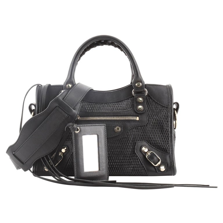 Balenciaga Classic City Shoulder Bag Mini Black in Lambskin with