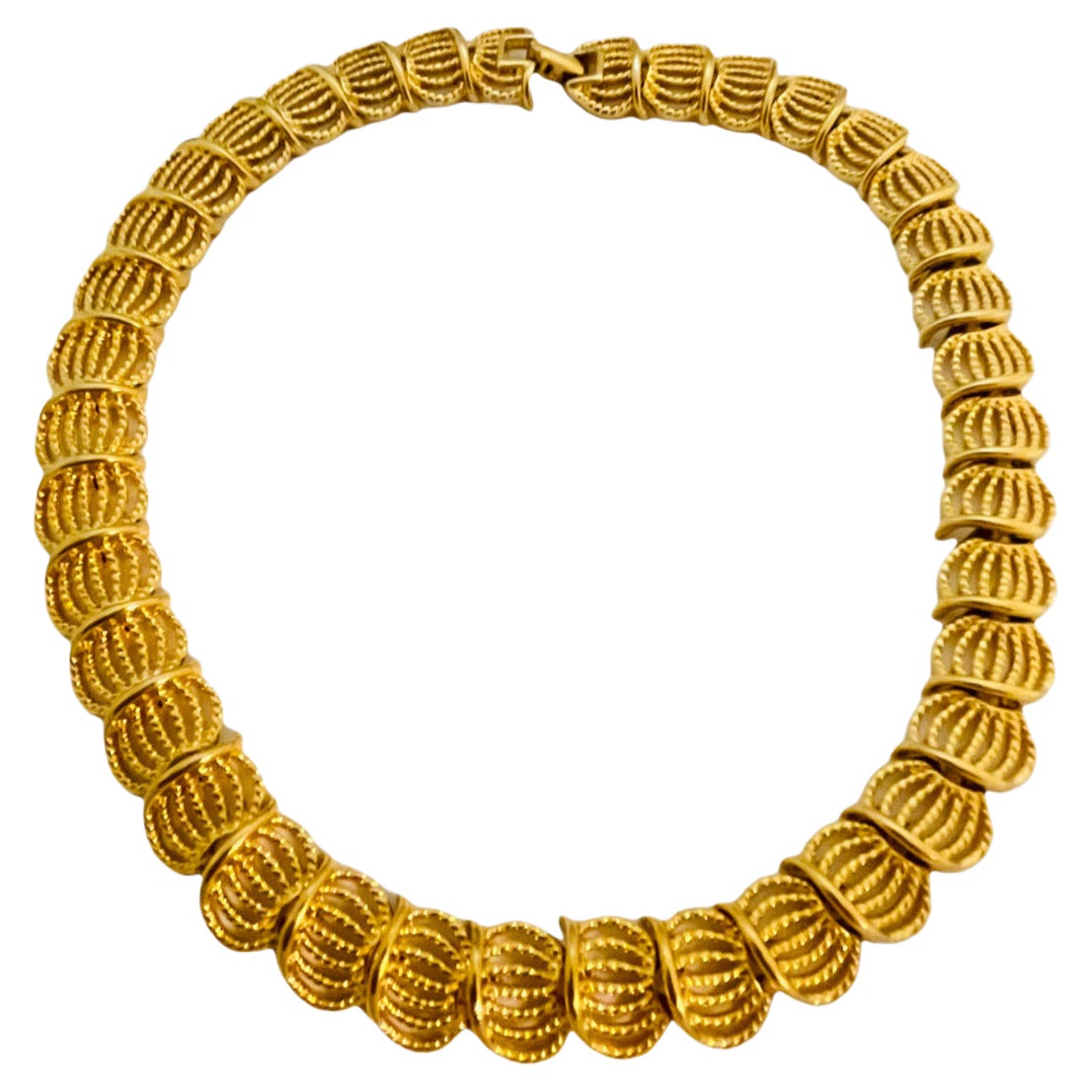 Vintage NAPIER gold chunky choker necklace For Sale
