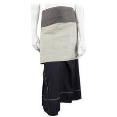 COMME des GARCONS Size S Grey Wool Blend Hamata Kimono Skirt