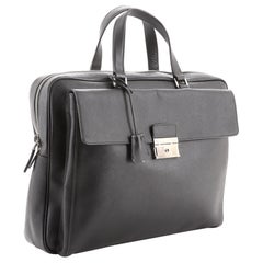 Portefeuille Prada à poche frontale en cuir Saffiano noir