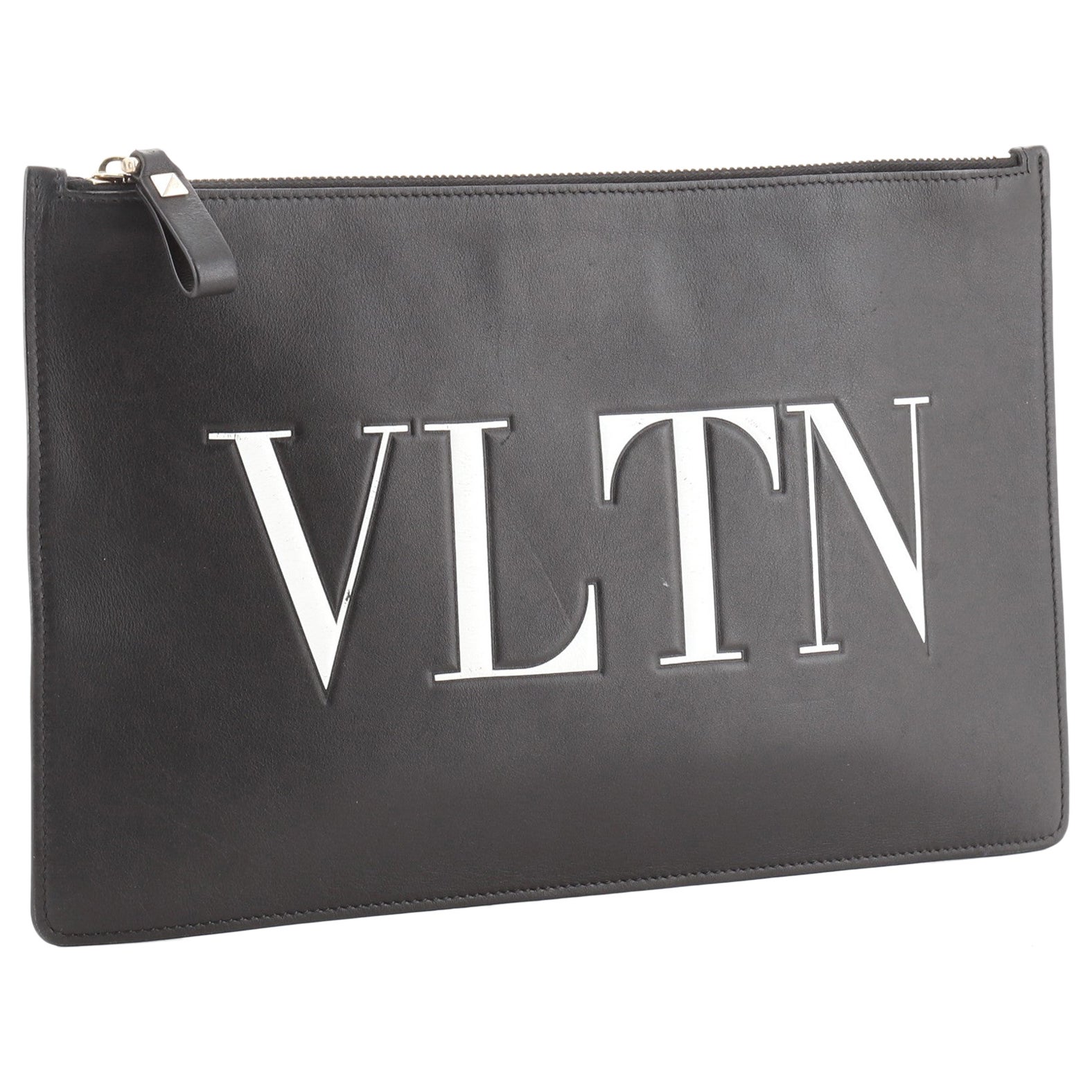 Valentino black roses zipper top clutch handbag For Sale at 1stDibs