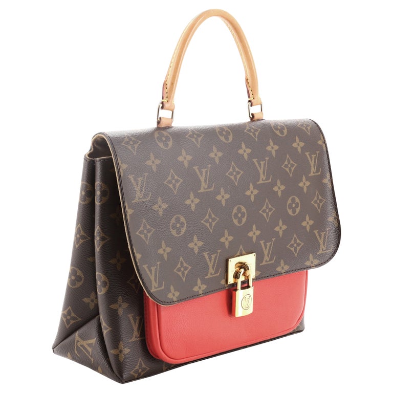 Louis Vuitton Marignan Handbag Monogram Canvas with Leather Brown, Red at  1stDibs