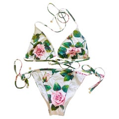 Dolce & Gabbana multicolour Tropical Rose bikini set swimwear 