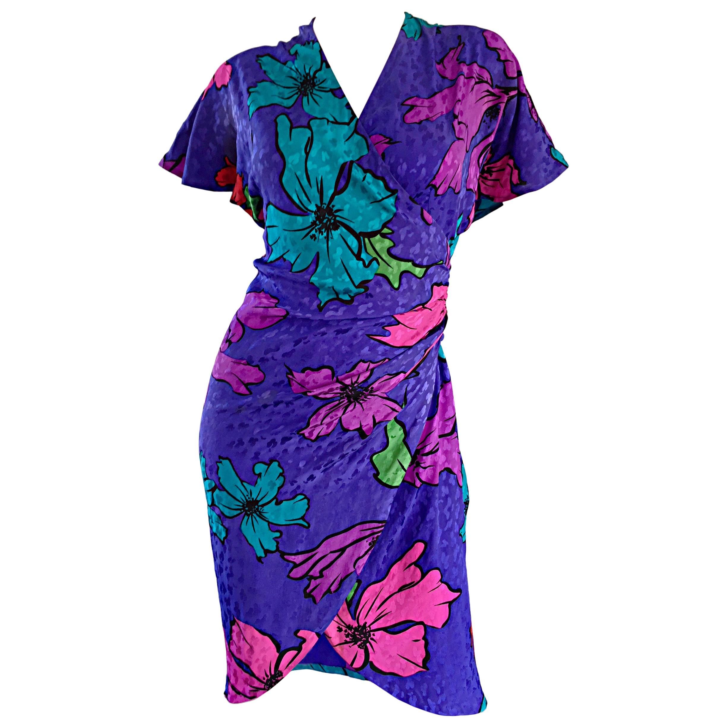 colorful wrap dress