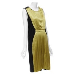 new BALMAIN military khaki green gold double breasted wrap bodycon ...