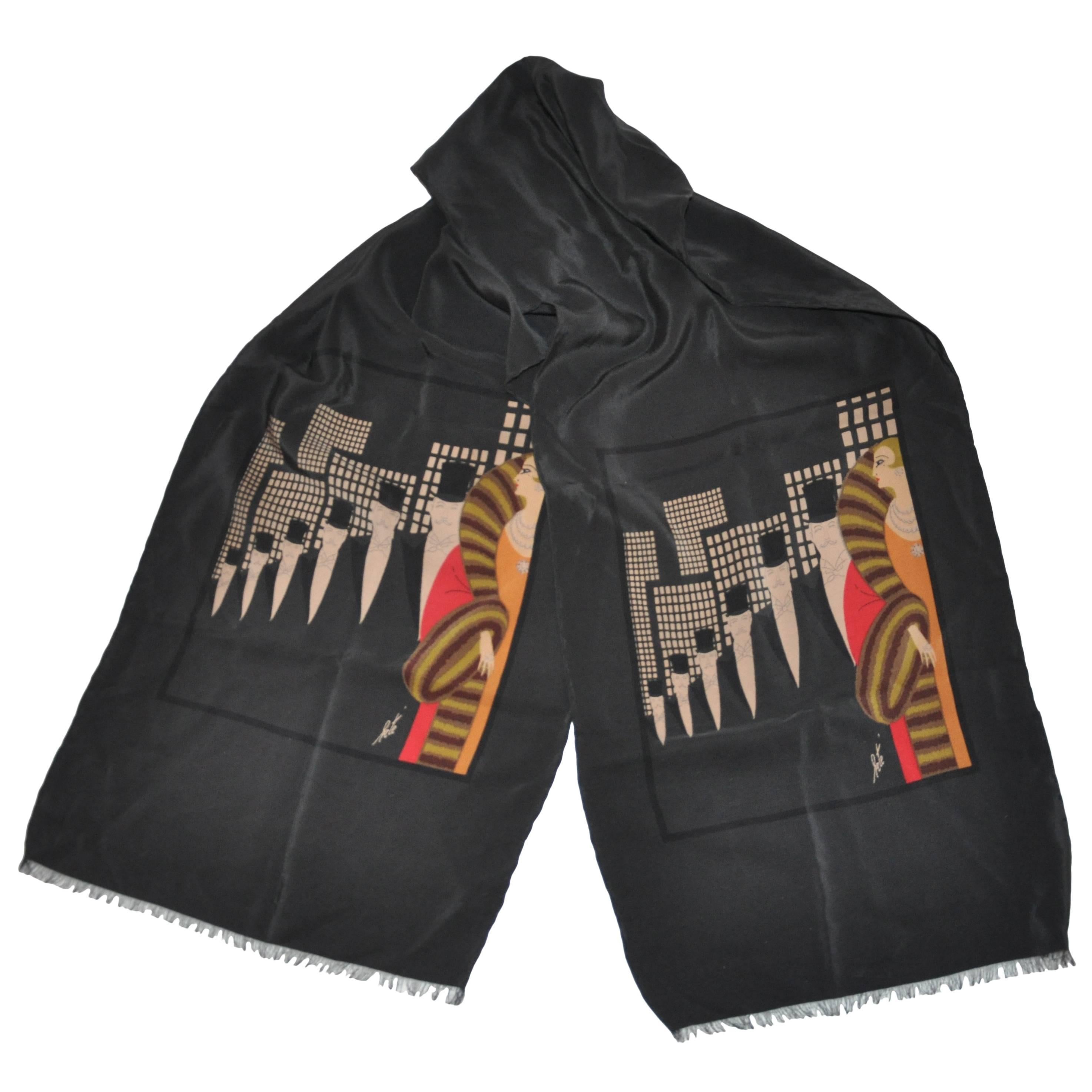 Erte "Art Nouveau" Silk Scarf