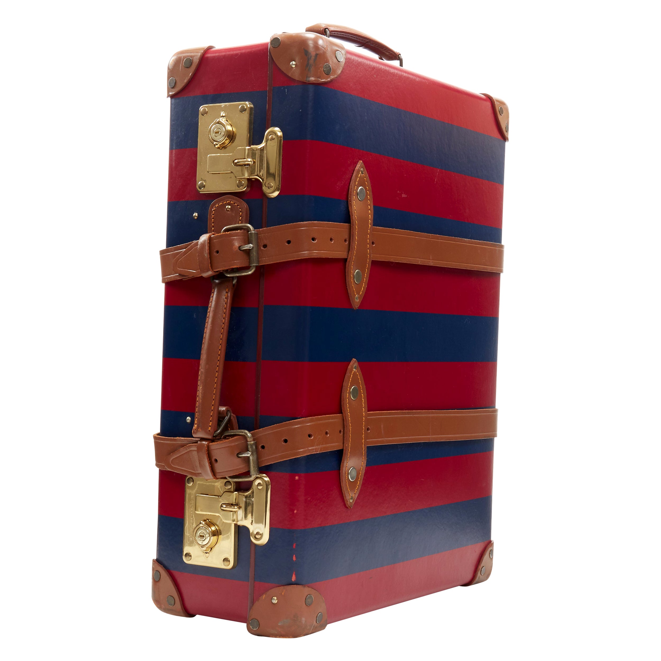 GLOBETROTTER MANOLO BLAHNIK Limited Edition red blue striped 21" trolley case