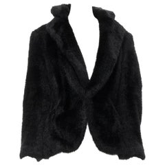 vintage JUNYA WATANABE 2001 faux fur clear PVC insert blazer coat M