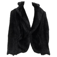 vintage JUNYA WATANabe 2001 pelliccia sintetica con inserto in PVC chiaro Cappotto blazer M
