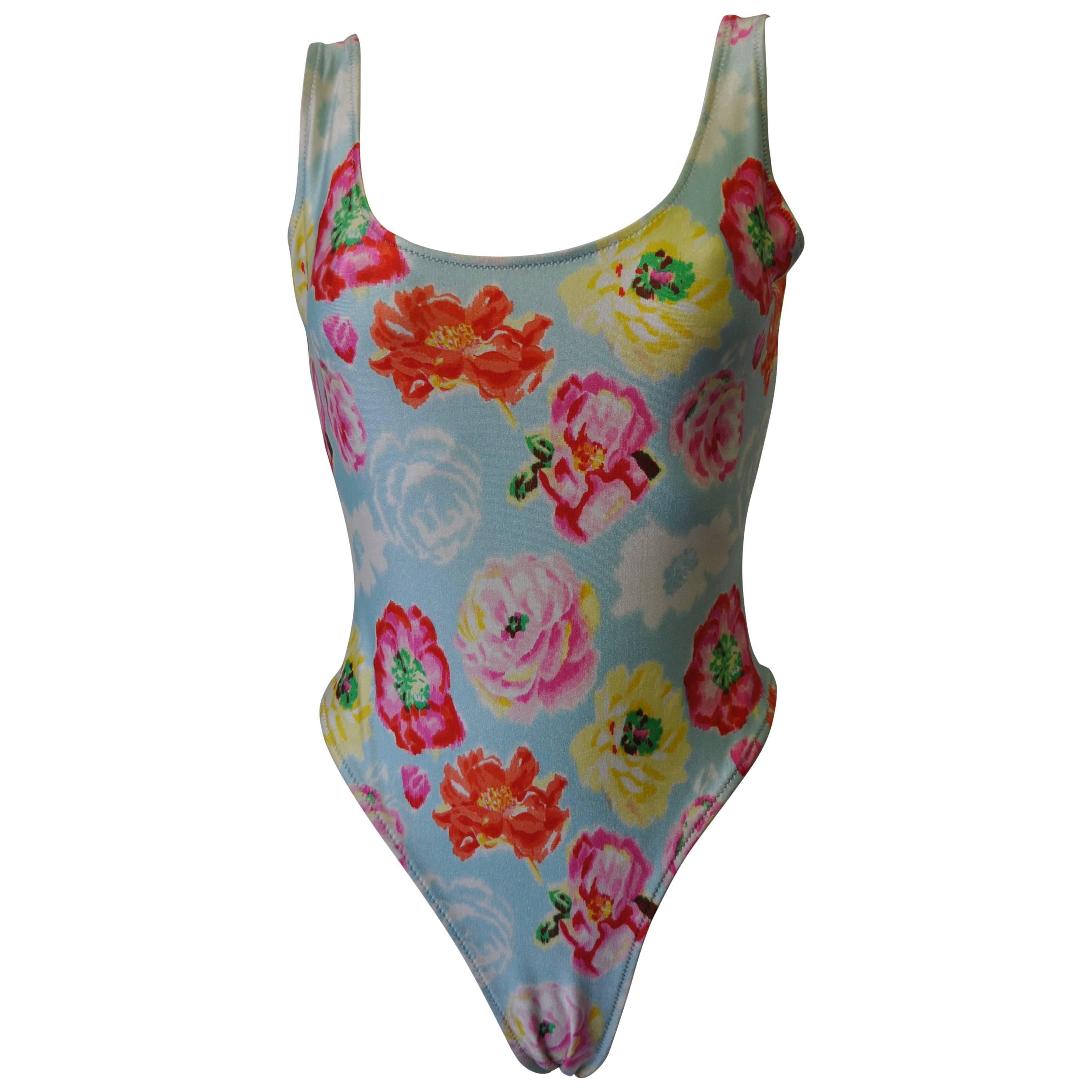 Gianni Versace Istante Mare Spring Floral Bathing Suit