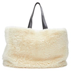 new PETER DO 2019 peach beige soft shearling fur oversized leather bag