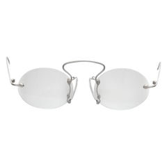 UMA WANG RIGARDS light tinted frameless silver stainless steel sunglasses
