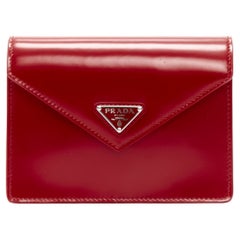 new PRADA 2021 2 pack playing cards red triangle logo envelop case pouch clutch