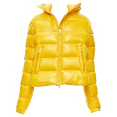 MONCLER GENIUS Pierpaolo Piccioli yellow pure goose down padded puffer US0 XS