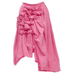 Used COMME DES GARCONS 2002 pink overdyed cotton knot bundle midi skirt  M