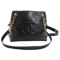 Chanel Black Caviar Leather Shoulder Bag- Large, GHW at 1stDibs