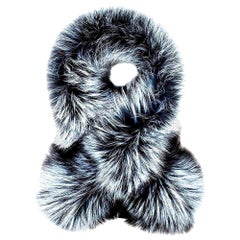Verheyen Lapel Cross-through Collar in Iced Topaz Fox Fur 