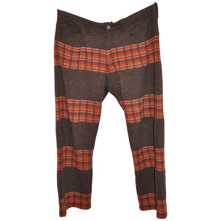 Junya Watanabe/Comme des Garcons Multi-Color Plaid Men's Trousers